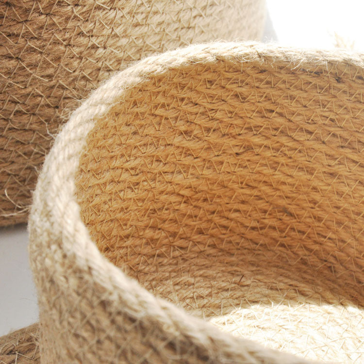 Japanese Style Linen Table Top Sundries Storage Basket - SAVOUR DECORE