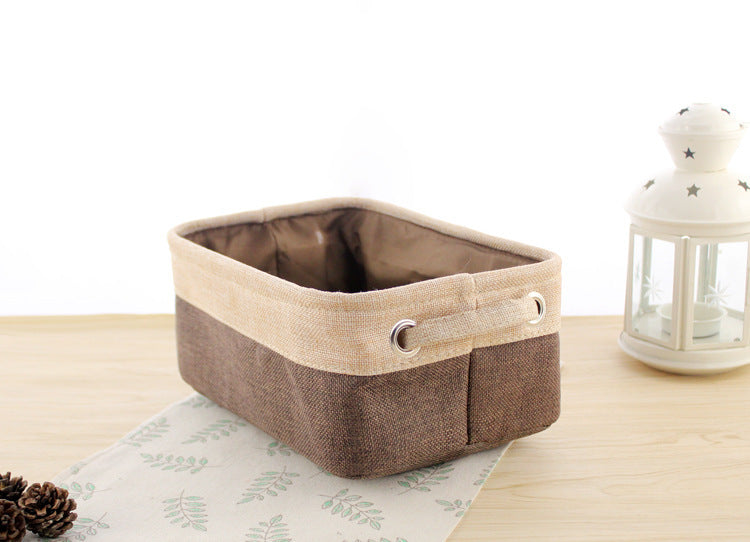 Nordic Fabric Storage Box Without Cover Imitation Cotton And Linen Folding Storage Box - SAVOUR DECORE