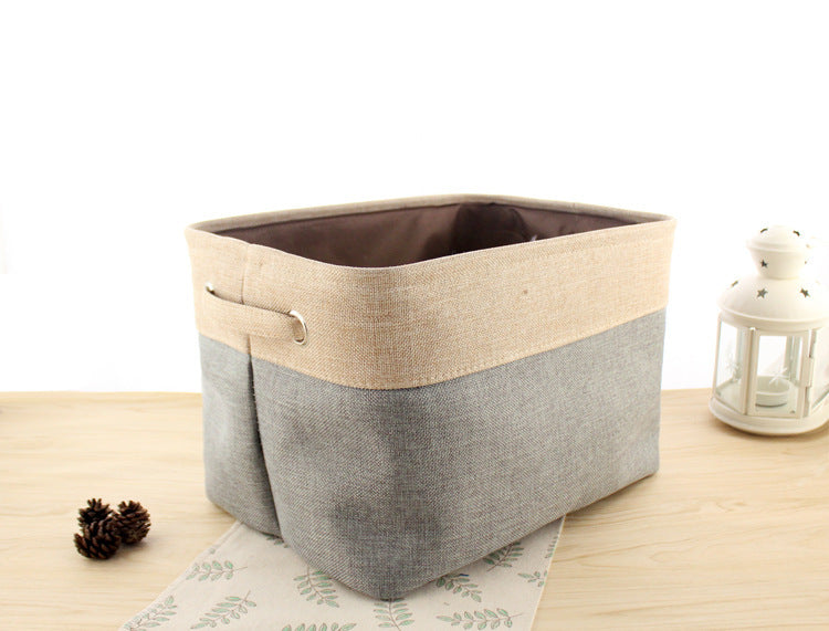 Nordic Fabric Storage Box Without Cover Imitation Cotton And Linen Folding Storage Box - SAVOUR DECORE
