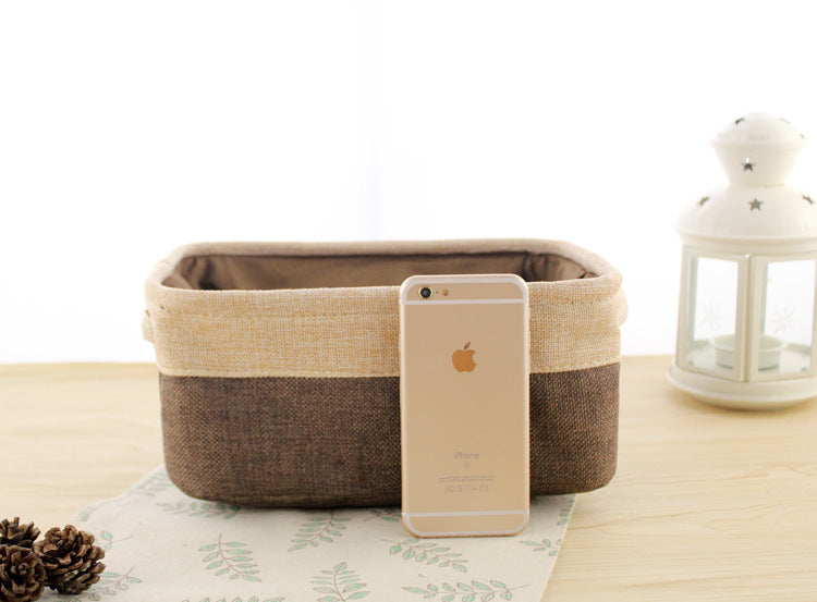 Nordic Fabric Storage Box Without Cover Imitation Cotton And Linen Folding Storage Box - SAVOUR DECORE