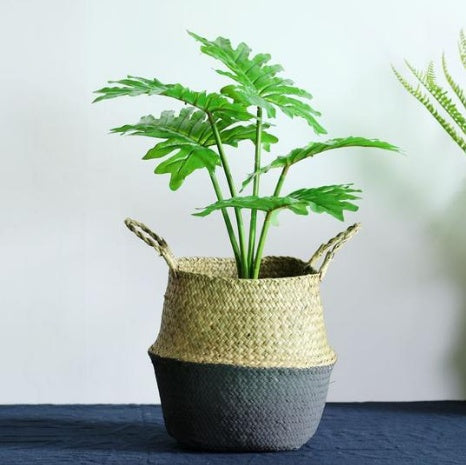 Wicker Foldable Planter Basket - SAVOUR DECORE