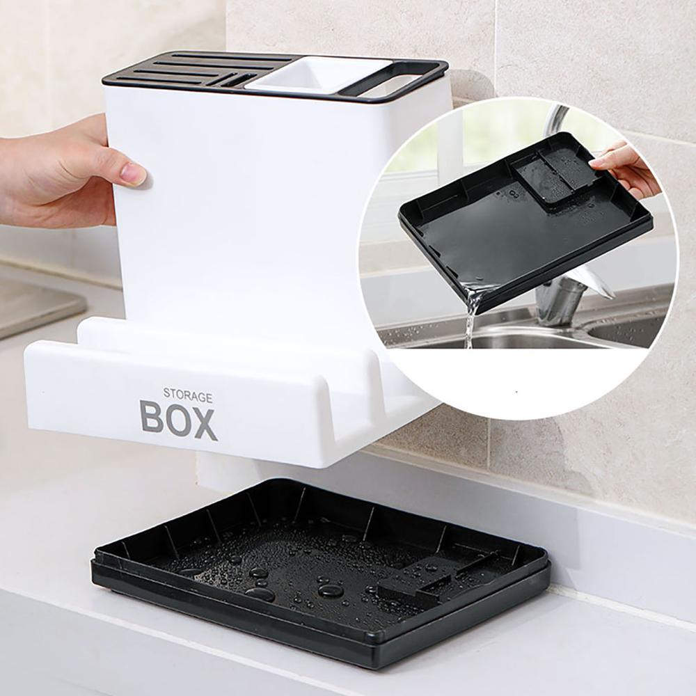 Tableware Storage Holders Kitchen Knife Plastic Storages Racks for Kitchen Convenience Cabinet - SAVOUR DECORE