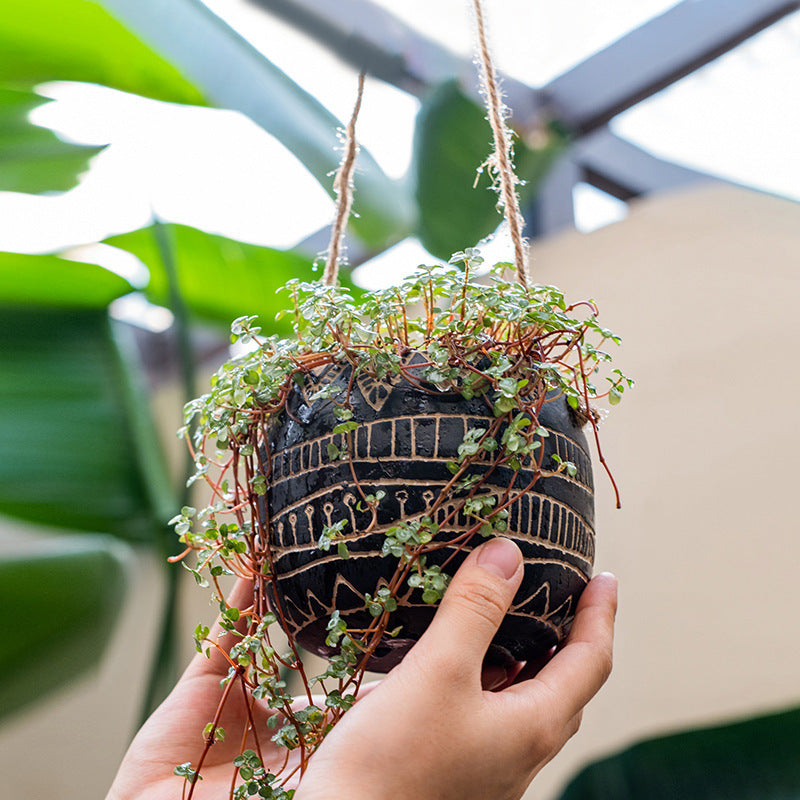 Balcony Wall Hanging Decorative Geometric Hanging Basket Planter - SAVOUR DECORE