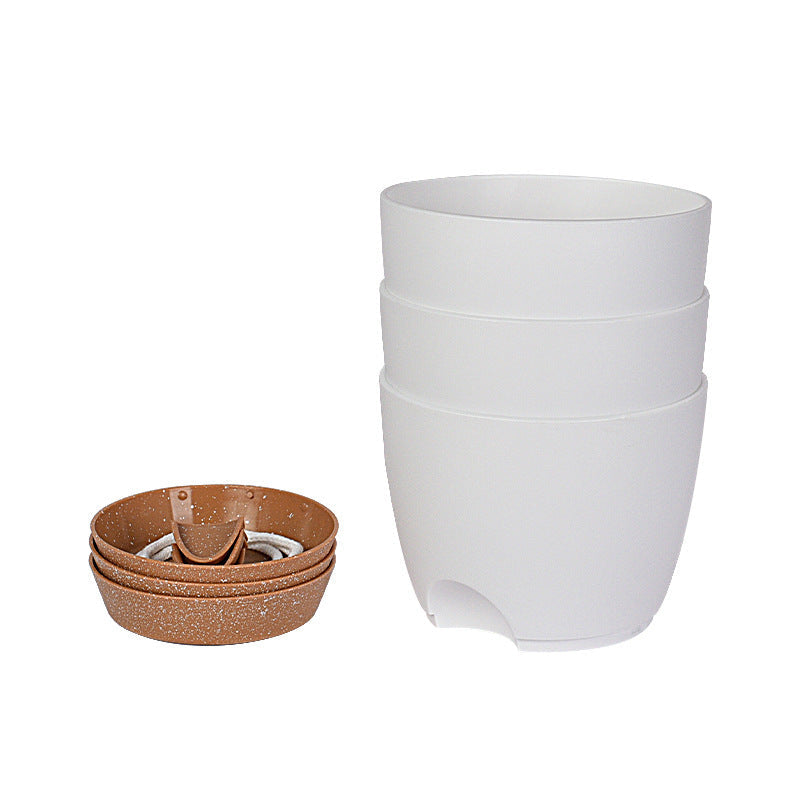 Household Round Plastic No-Watering Removable Planter - SAVOUR DECORE