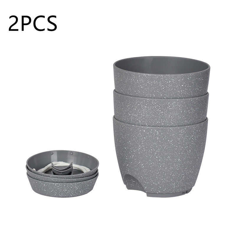 Household Round Plastic No-Watering Removable Planter - SAVOUR DECORE