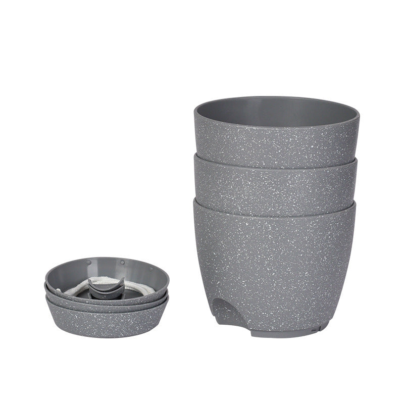 Household Round Plastic No-Watering Removable Planter - SAVOUR DECORE