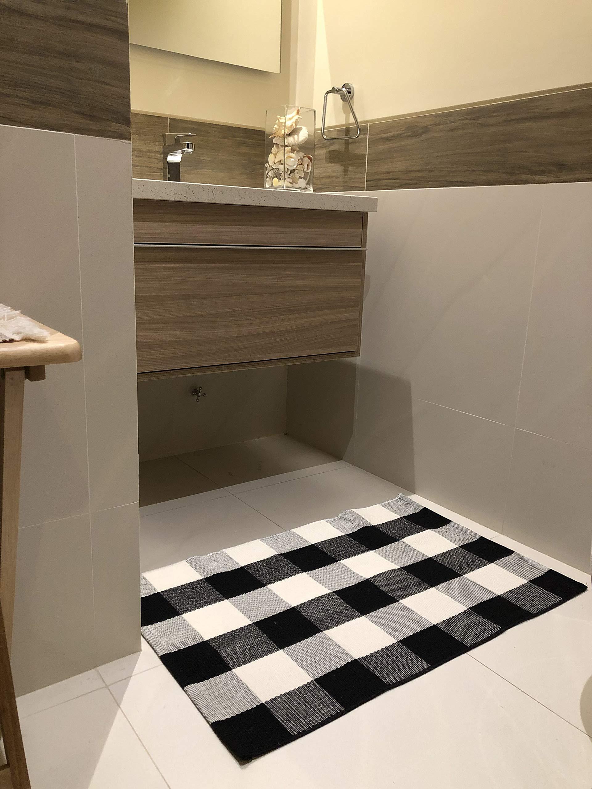 Cotton Buffalo Plaid Rugs - SAVOUR DECORE