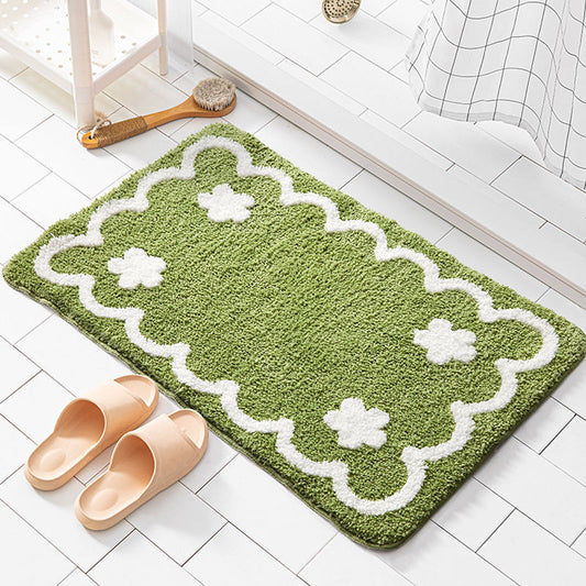 1PC Ins Simple Bathroom Floret Carpet Flower Area Rugs Anti Slip - SAVOUR DECORE