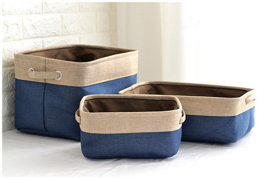 Nordic Fabric Storage Box Without Cover Imitation Cotton And Linen Folding Storage Box - SAVOUR DECORE