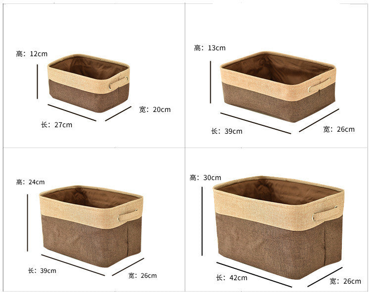 Nordic Fabric Storage Box Without Cover Imitation Cotton And Linen Folding Storage Box - SAVOUR DECORE