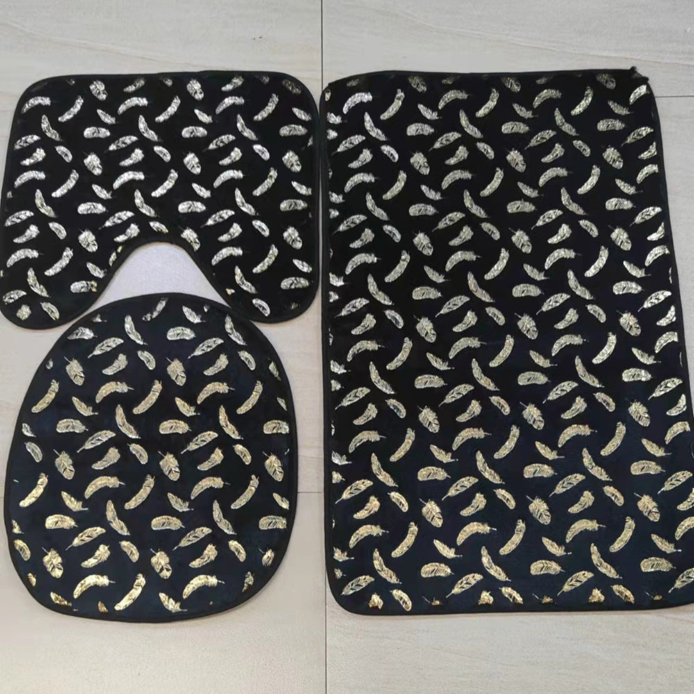 Three Piece Set Of Marbled Foiled Rugs - SAVOUR DECORE