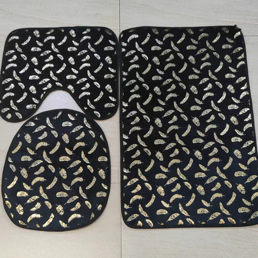Three Piece Set Of Marbled Foiled Rugs - SAVOUR DECORE