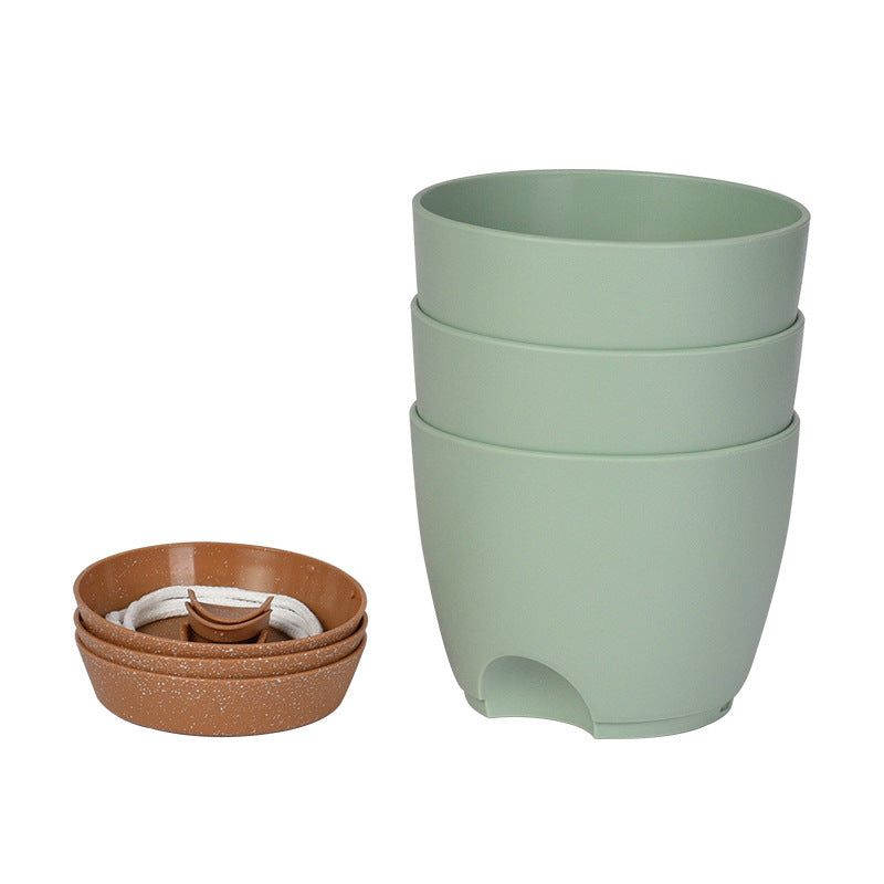 Household Round Plastic No-Watering Removable Planter - SAVOUR DECORE
