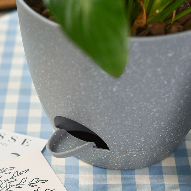 Household Round Plastic No-Watering Removable Planter - SAVOUR DECORE
