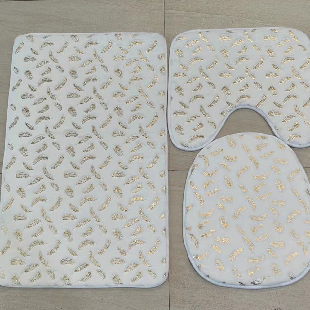 Three Piece Set Of Marbled Foiled Rugs - SAVOUR DECORE