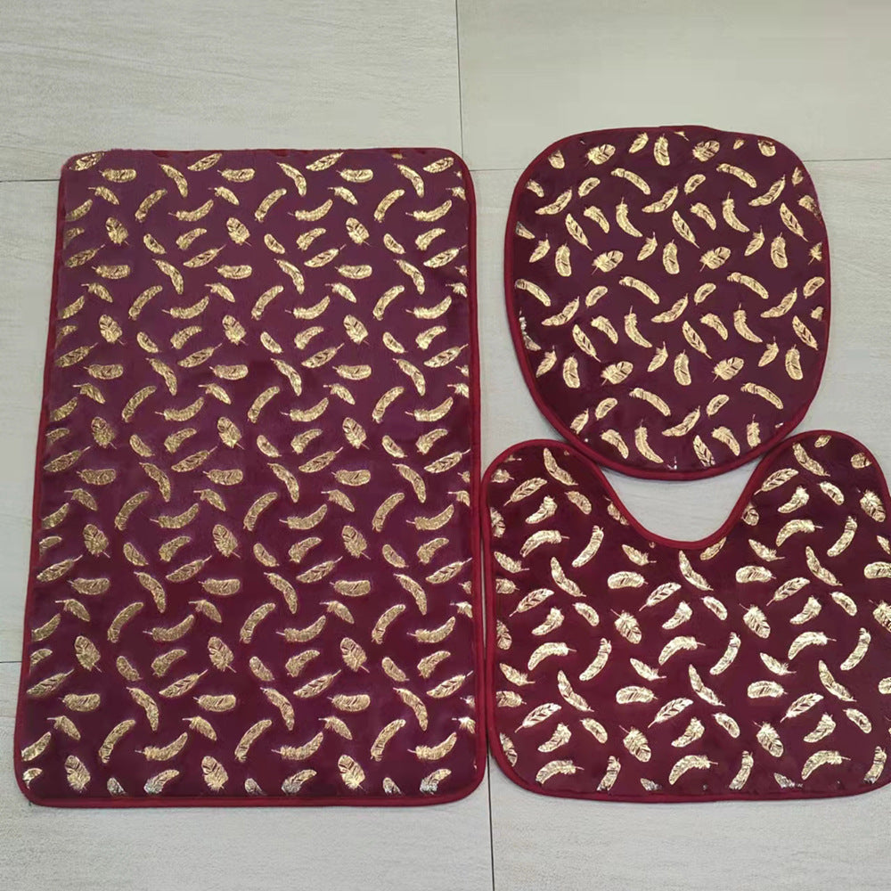 Three Piece Set Of Marbled Foiled Rugs - SAVOUR DECORE