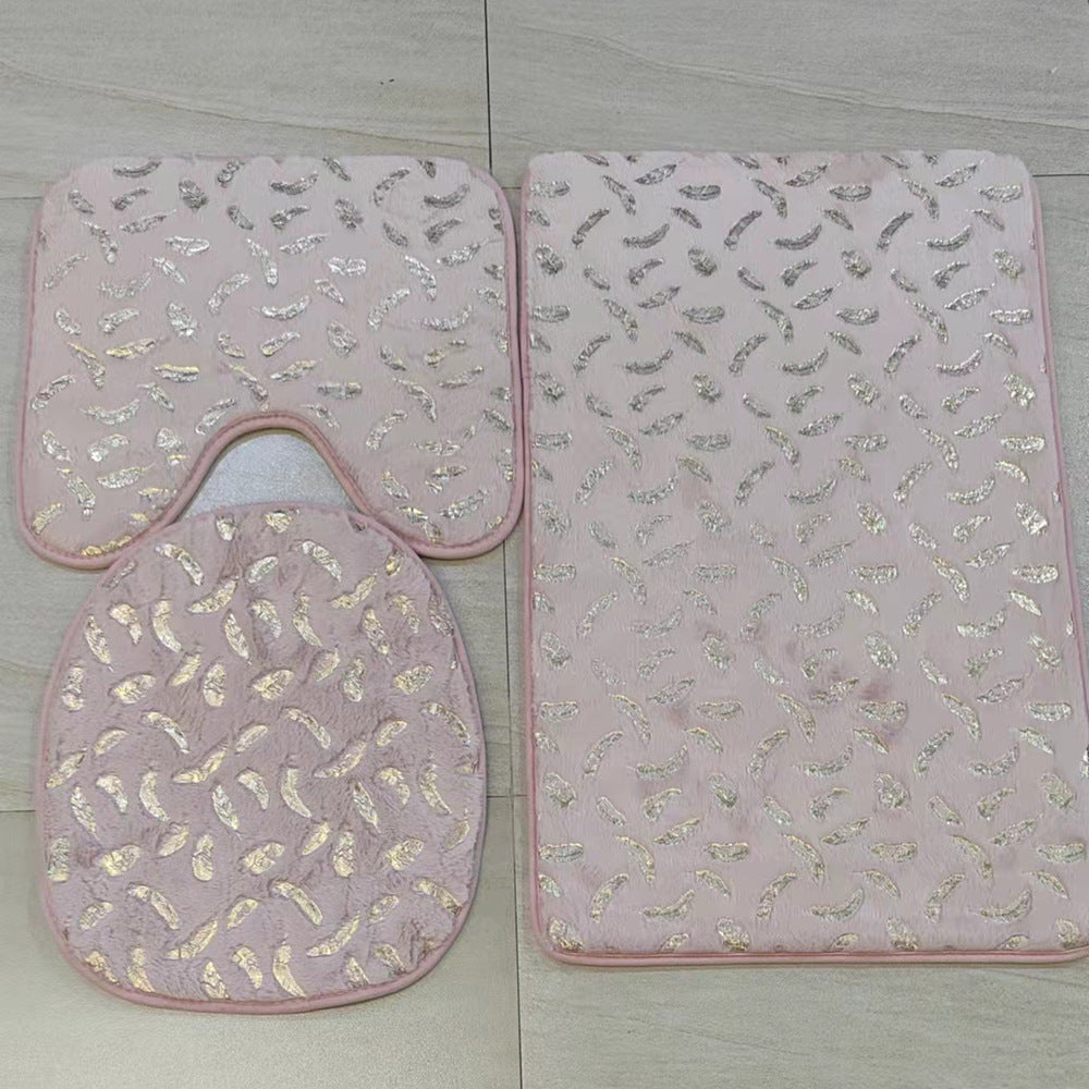 Three Piece Set Of Marbled Foiled Rugs - SAVOUR DECORE