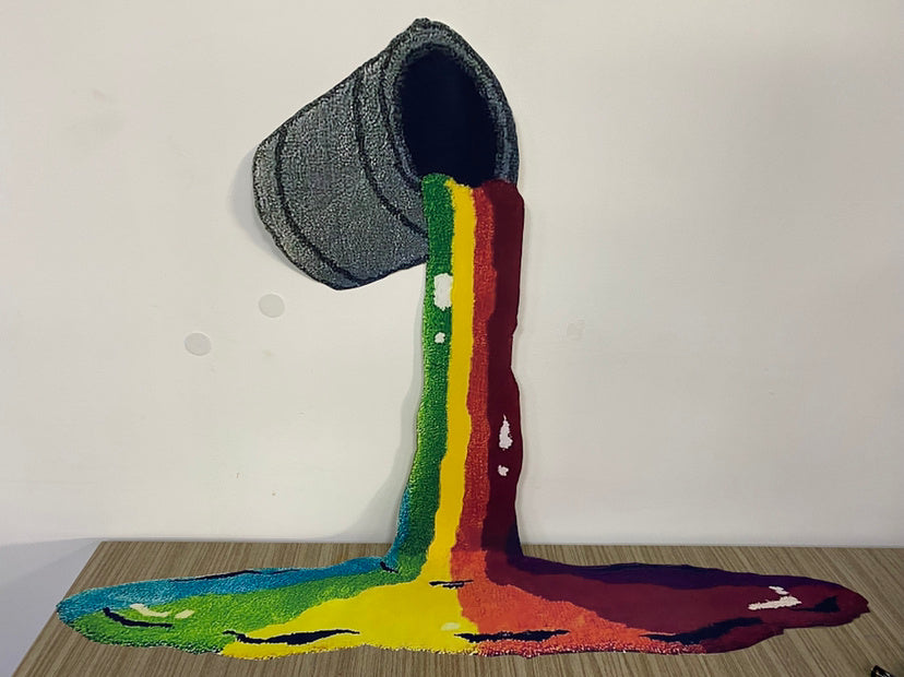 Rainbow 3D Creative Carpet Wall Hanging Decor Rainbow Floor Mats Bedroom Living Room Kids Room Carpet Rugs Bedside Pad Doormat - SAVOUR DECORE