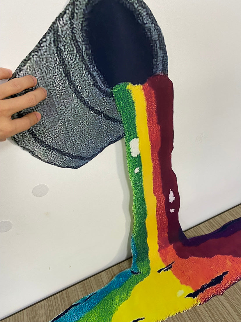 Rainbow 3D Creative Carpet Wall Hanging Decor Rainbow Floor Mats Bedroom Living Room Kids Room Carpet Rugs Bedside Pad Doormat - SAVOUR DECORE