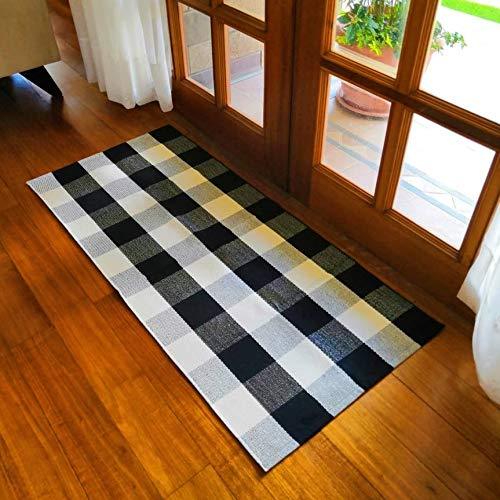 Cotton Buffalo Plaid Rugs - SAVOUR DECORE