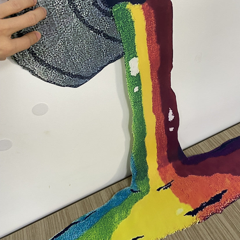 Rainbow 3D Creative Carpet Wall Hanging Decor Rainbow Floor Mats Bedroom Living Room Kids Room Carpet Rugs Bedside Pad Doormat - SAVOUR DECORE