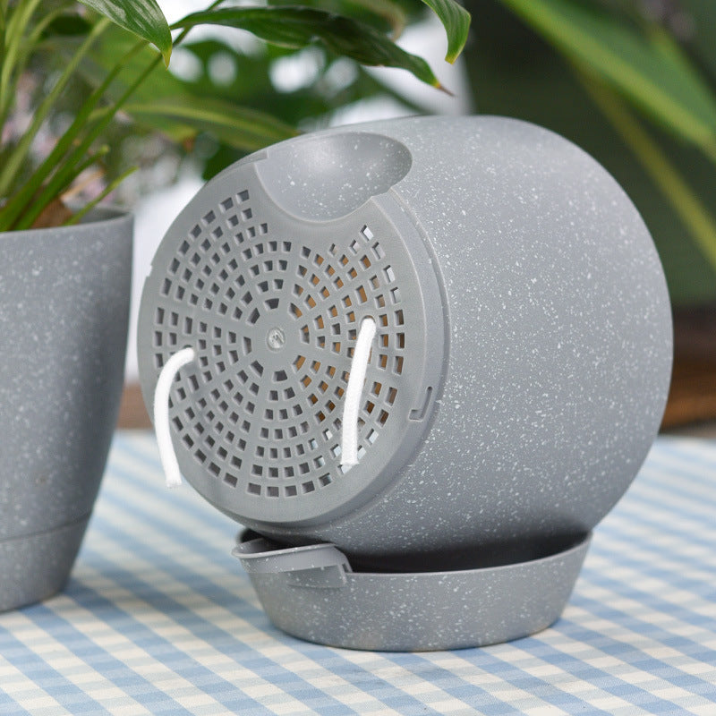 Household Round Plastic No-Watering Removable Planter - SAVOUR DECORE