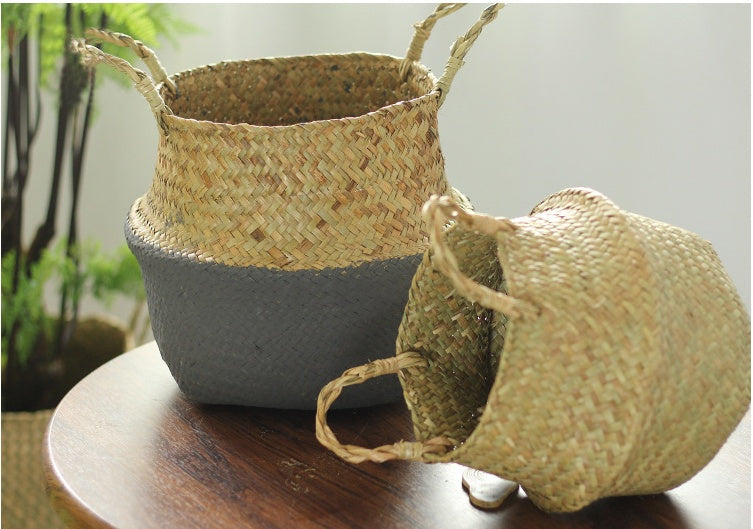 Wicker Foldable Planter Basket - SAVOUR DECORE